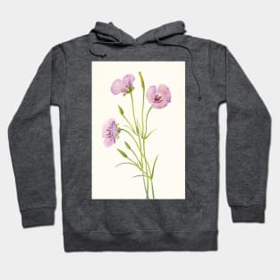 Splendid mariposa lily - Botanical Illustration Hoodie